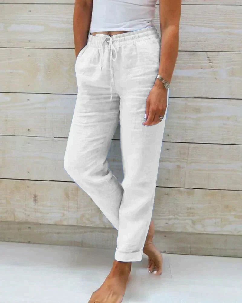 Pantalon Large en Lin Capucine Femme | Coupe Ample, Respirant 0