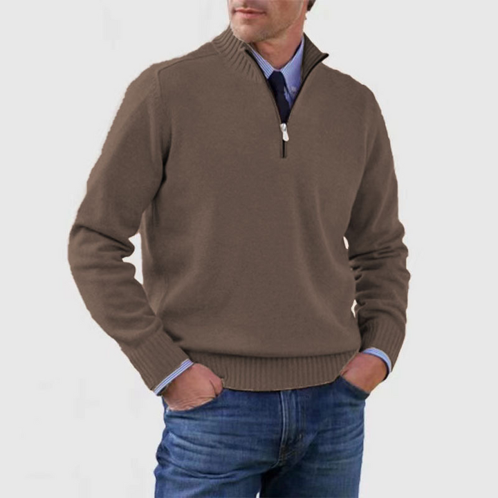 Pull demi-zip Nathan pour Homme | Coupe classique, maille chaude et douce 10