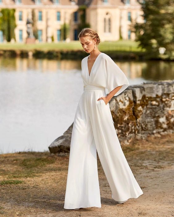 Combinaison Ample Louise Femme | Col V, Manches Amples, Taille Marquée 1