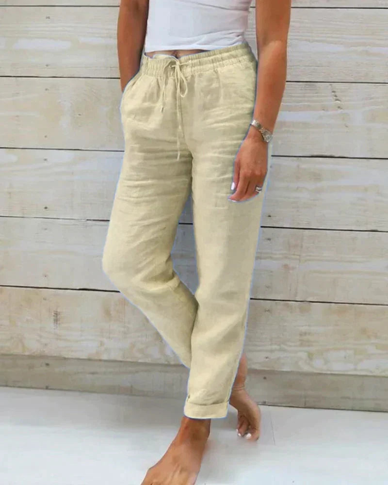 Pantalon Large en Lin Capucine Femme | Coupe Ample, Respirant 3