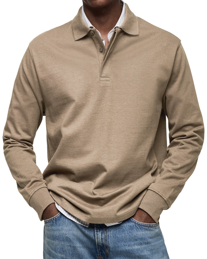 Polo de luxe Maxime Homme | Manches longues, tissu doux et raffiné 6