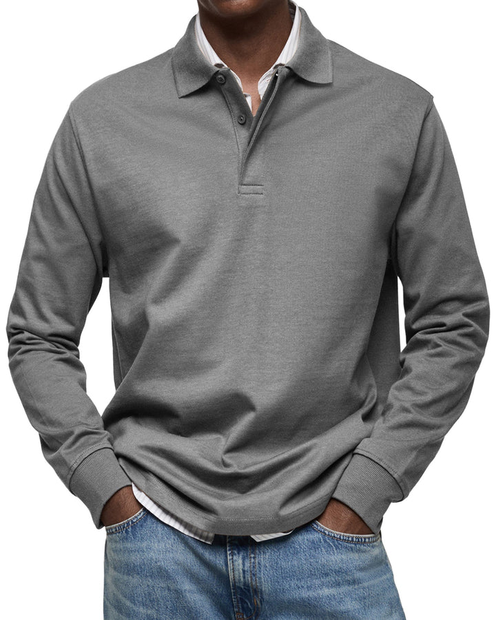 Polo de luxe Maxime Homme | Manches longues, tissu doux et raffiné 4