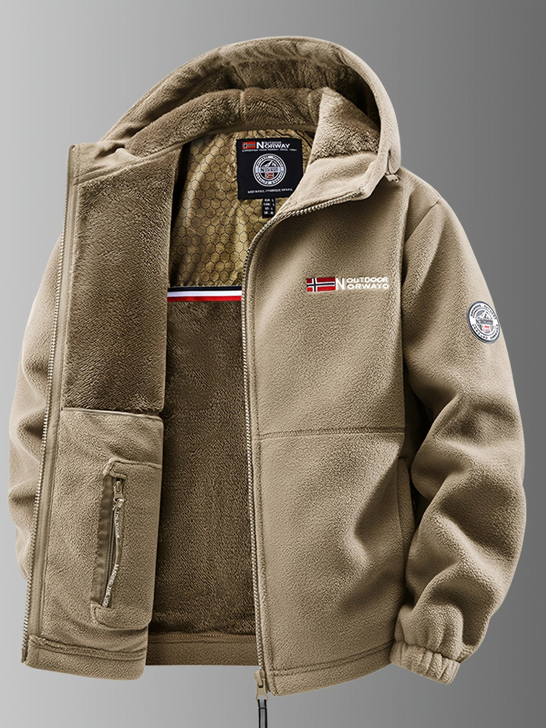 Veste Polaire Thermique Lucas | Homme, Capuche Ajustable et Coupe-Vent 0