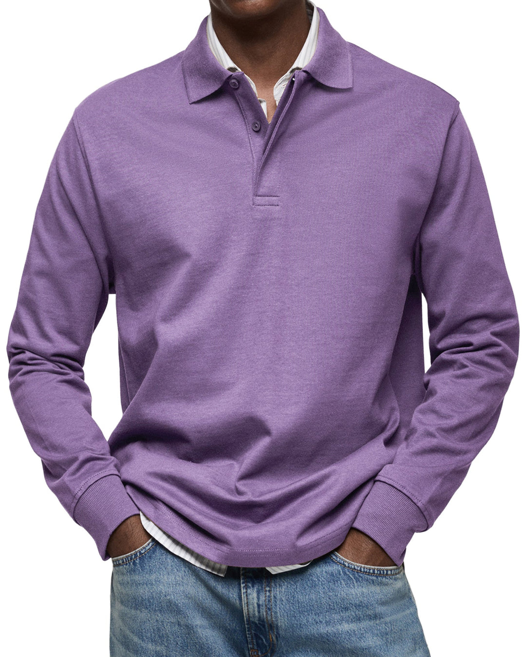 Polo de luxe Maxime Homme | Manches longues, tissu doux et raffiné 7