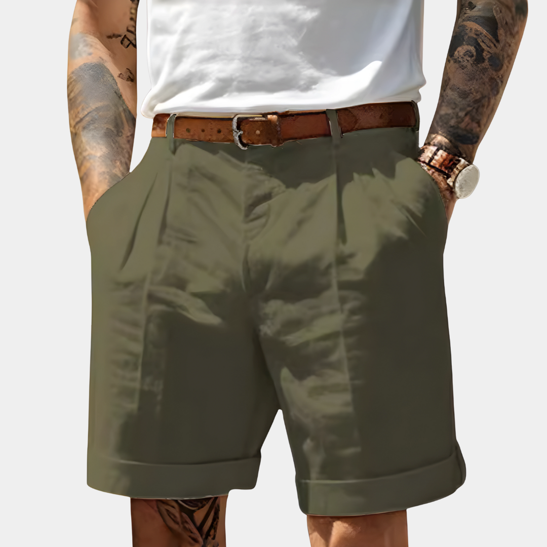 Bermuda Adrien Homme | Coton Respirant, Revers Chic, Plis Devant 6