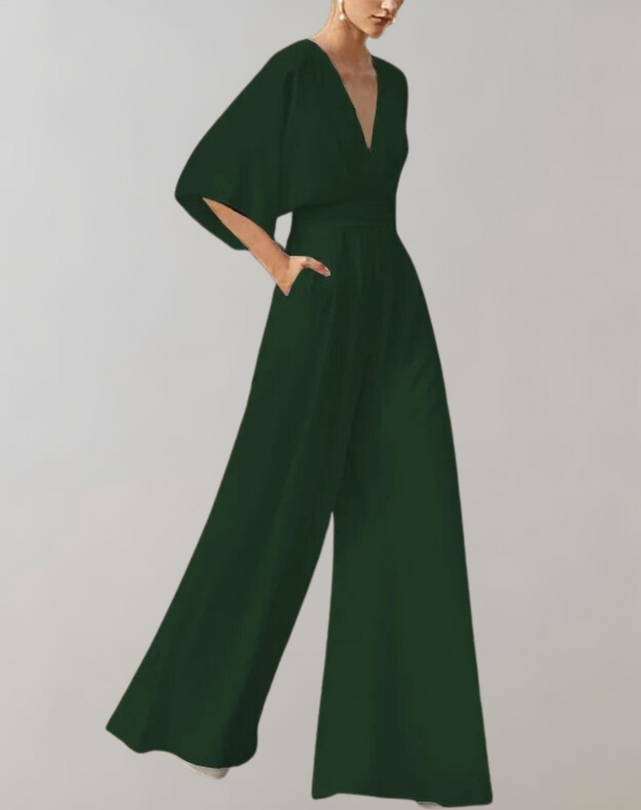Combinaison Ample Louise Femme | Col V, Manches Amples, Taille Marquée 7