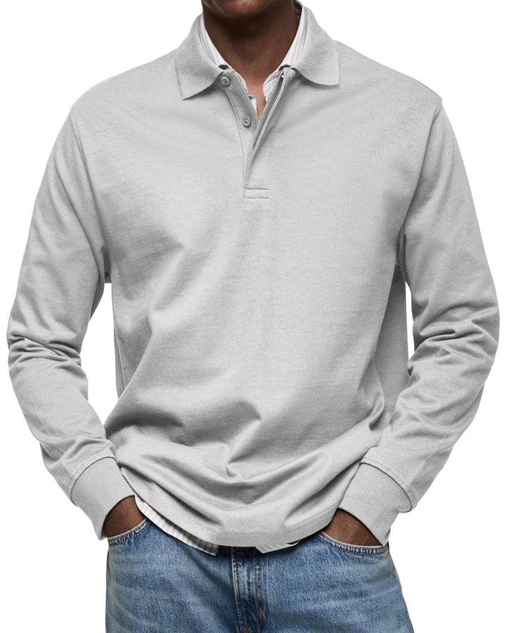 Polo de luxe Maxime Homme | Manches longues, tissu doux et raffiné 3