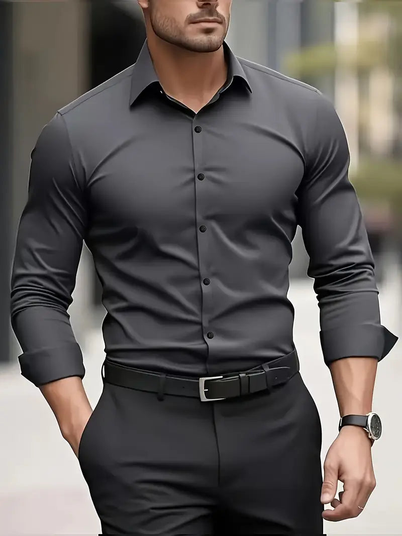 Chemise respirante Baptiste Homme | Manches longues, coupe slim ajustée 5