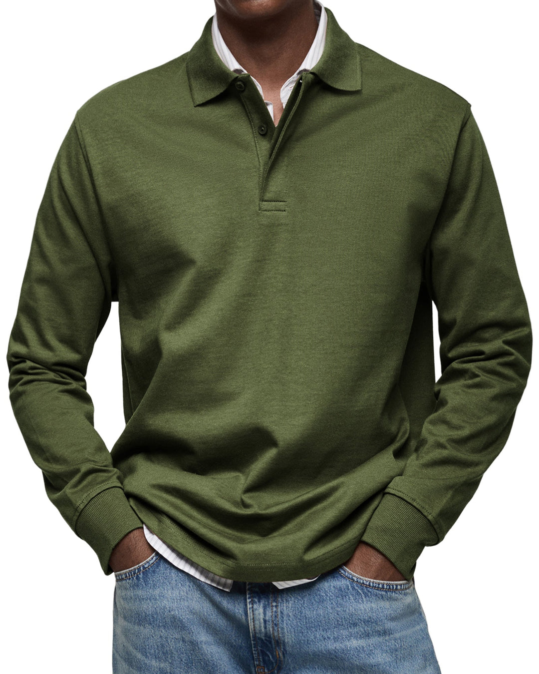 Polo de luxe Maxime Homme | Manches longues, tissu doux et raffiné 8