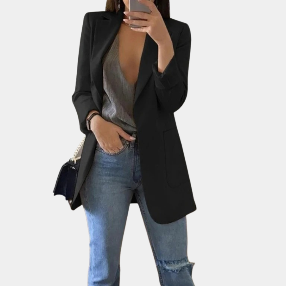 Blazer Long Océane Femme - Noir