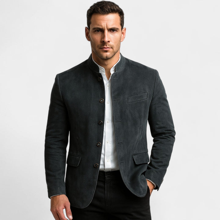 Blazer Celvon Homme | Effet Daim, Coupe Ajustée, Idéal Casual Chic 0