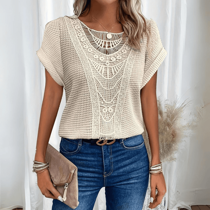 Blouse Liva | Élégance ibicenca avec dentelle délicate 0