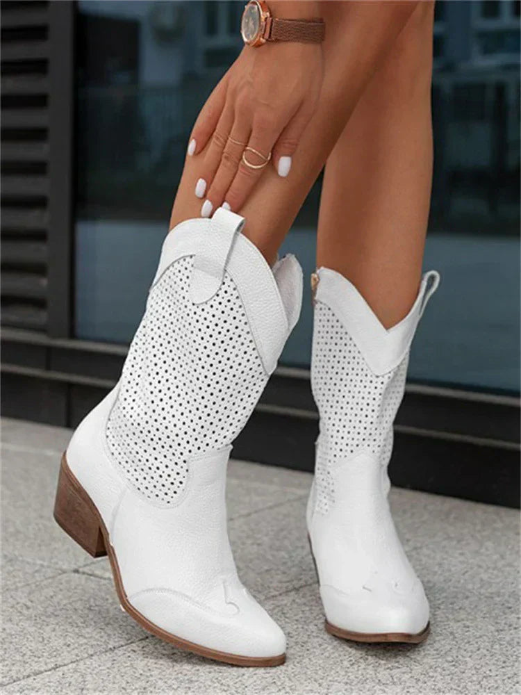 Bottines Odette | Bottes Hiver Femme, Cowboy Chic, Textile Respirant, Zip Latéral 1