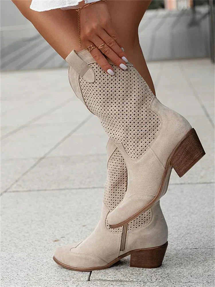 Bottines Odette | Bottes Hiver Femme, Cowboy Chic, Textile Respirant, Zip Latéral 4