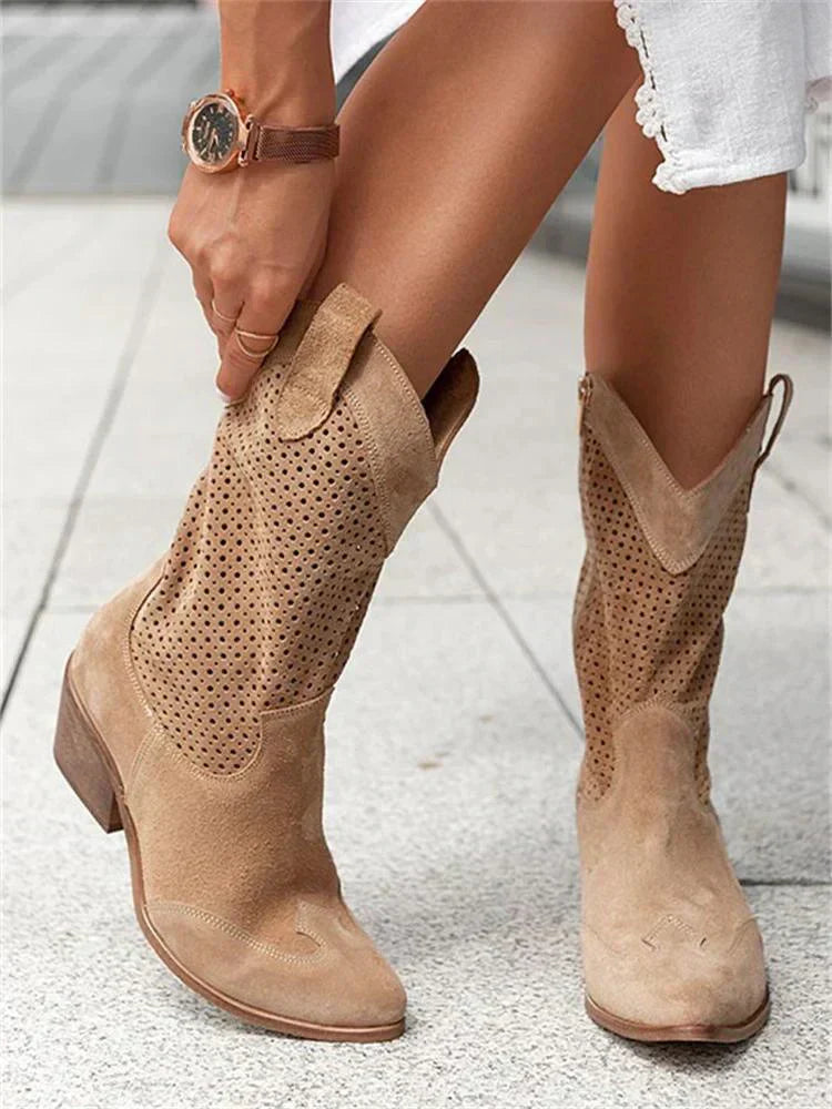 Bottines Odette | Bottes Hiver Femme, Cowboy Chic, Textile Respirant, Zip Latéral 5