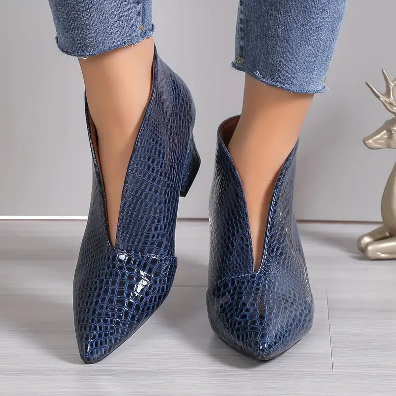 Bottines Sietske Femme | Croco Brillant & Élégance Moderne 8