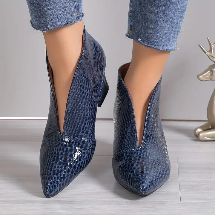 Bottines Sietske Femme | Croco Brillant & Élégance Moderne 8