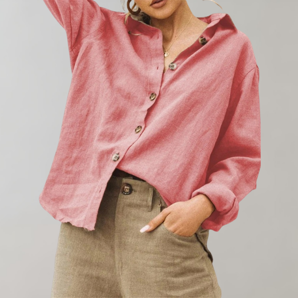 Chemisier Décontracté Chic Coline Femme - Rose