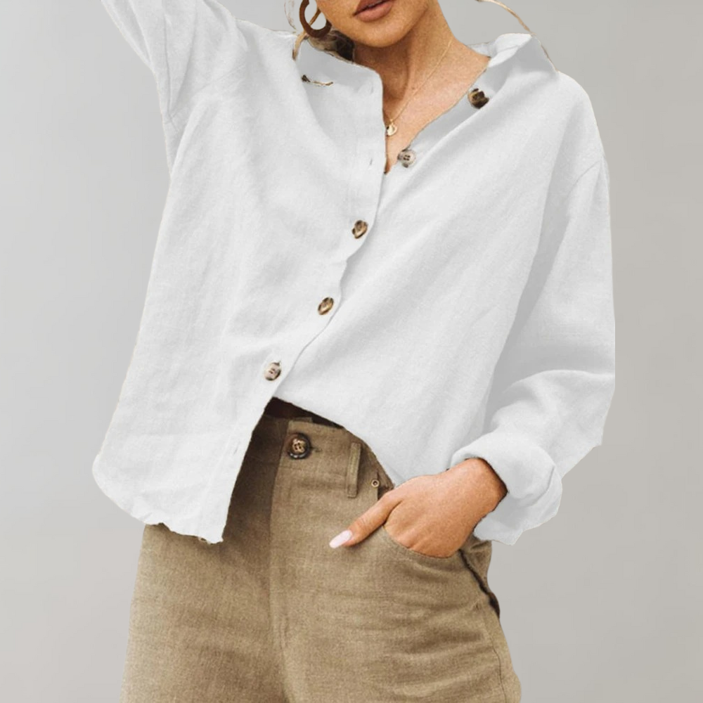 Chemisier Décontracté Chic Coline Femme - Blanc