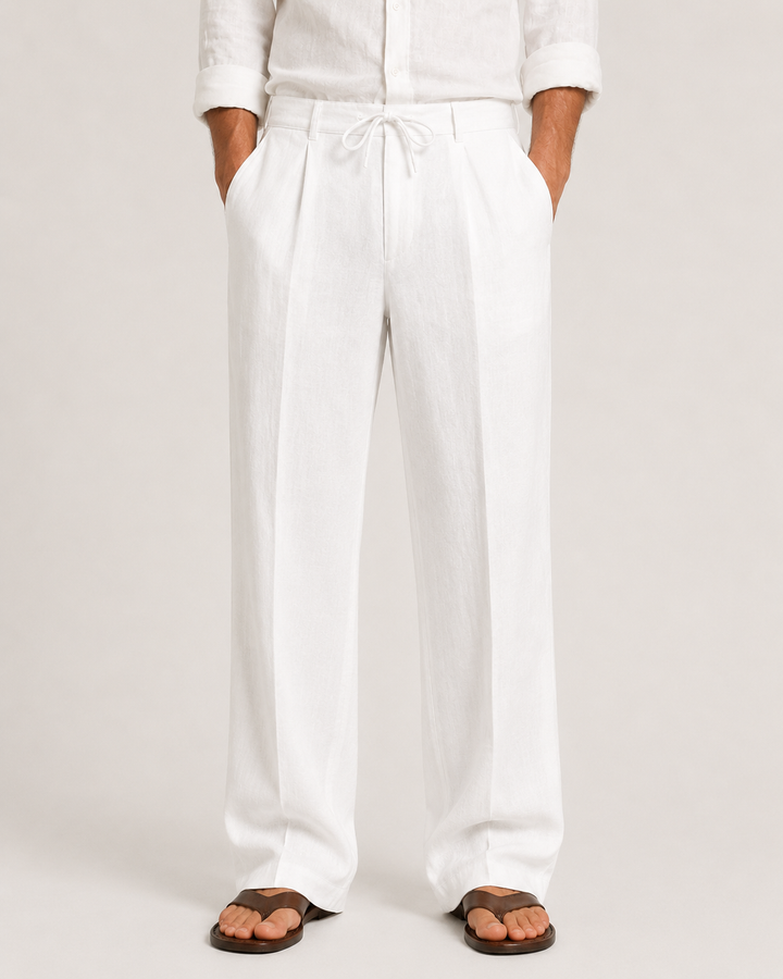 Celvoir Pantalon homme | Lin léger, coupe décontractée 0