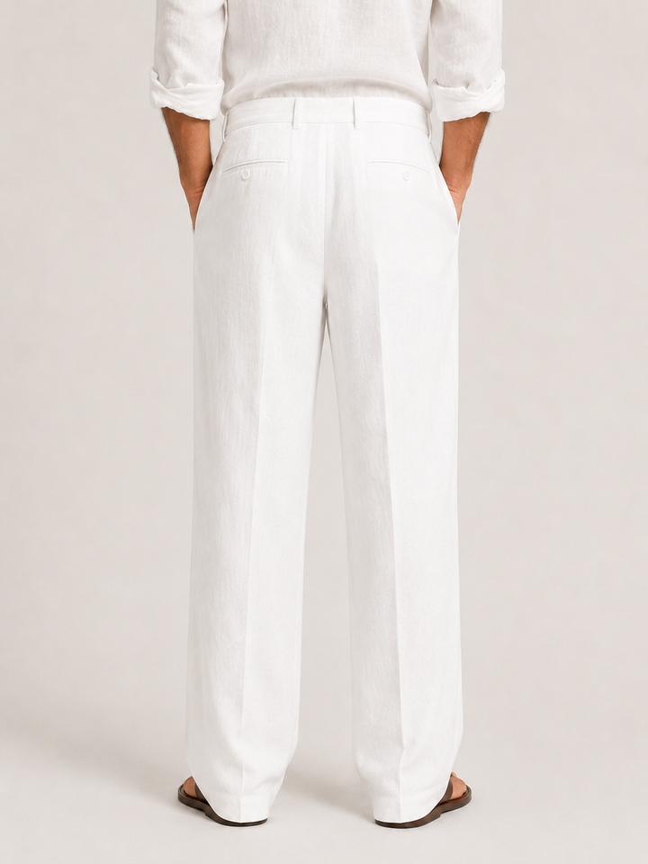 Celvoir Pantalon homme | Lin léger, coupe décontractée 1