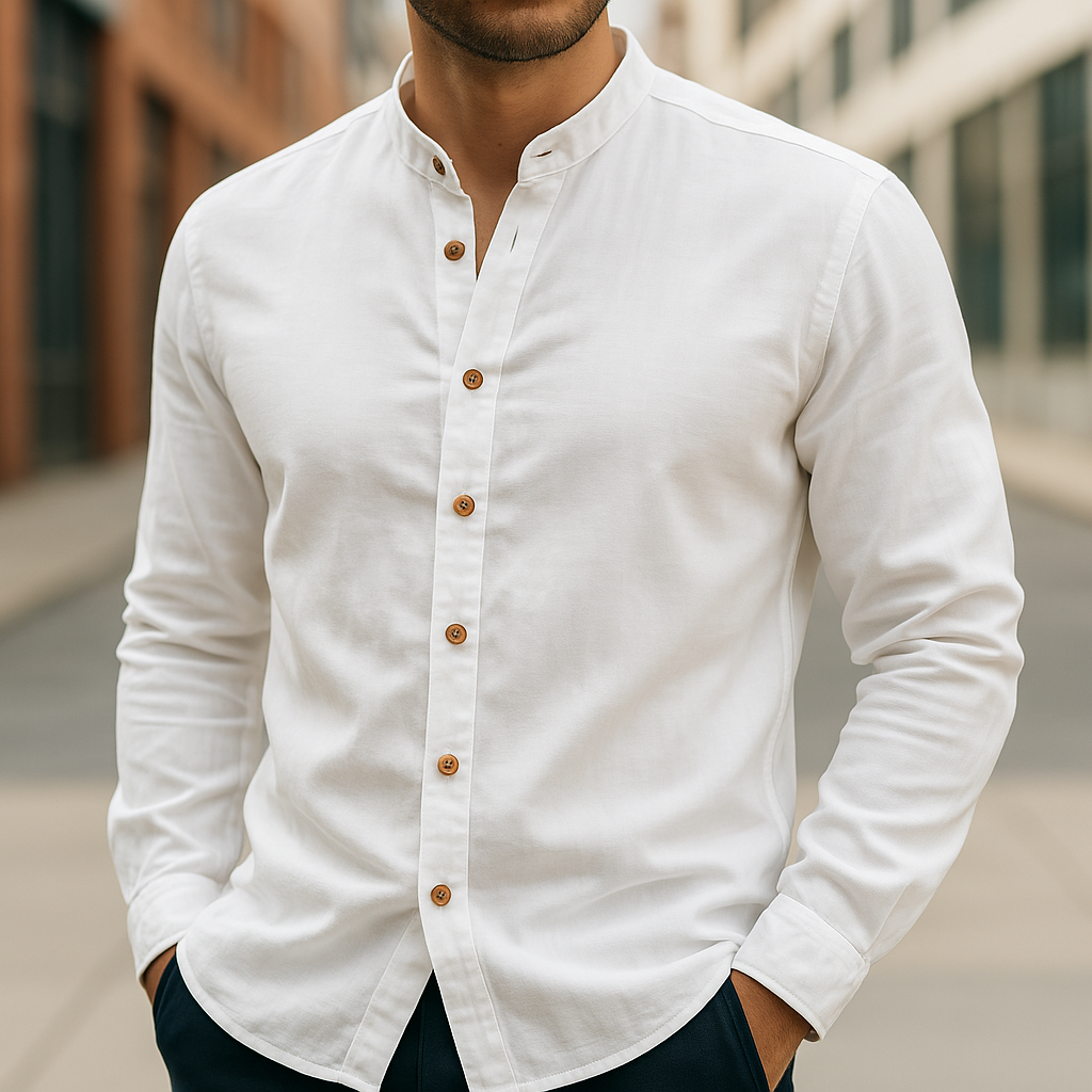 Chemise Celvian | Lin et coton, inspiration japonaise, coupe droite 0