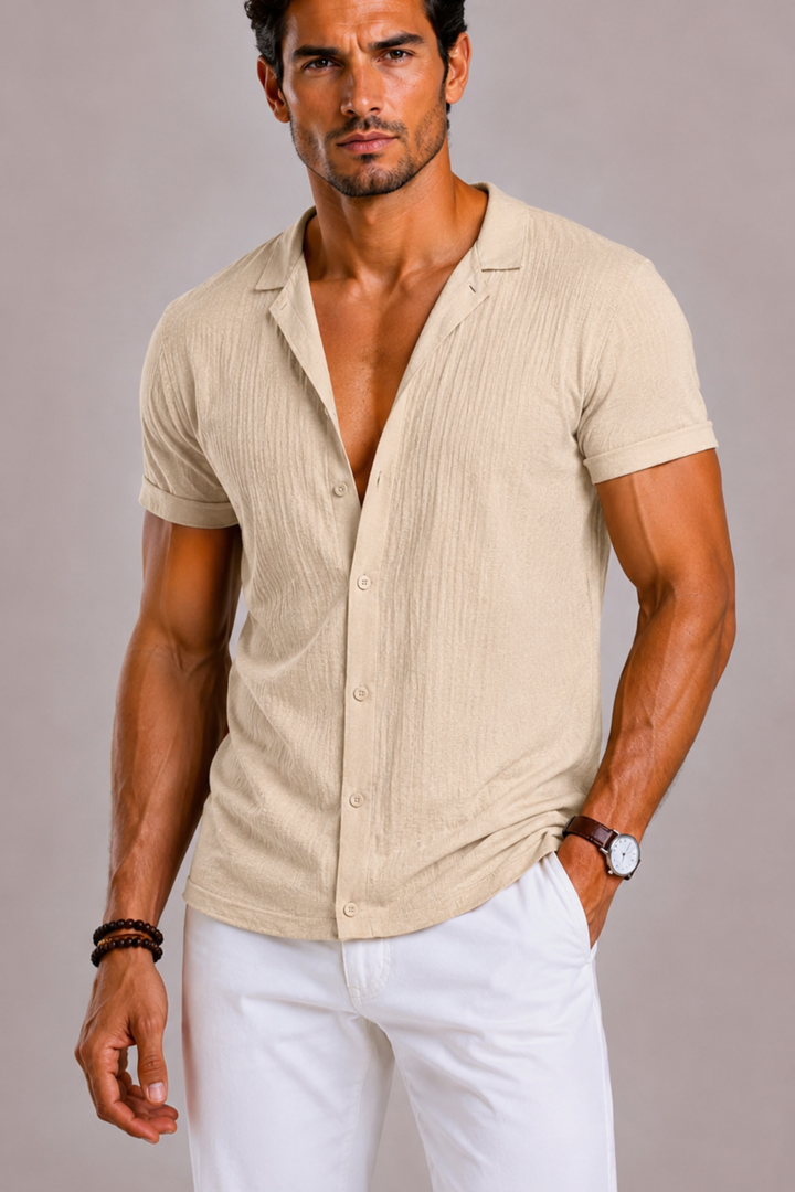 Chemise Celvoir Homme | Lin Léger, Manches Courtes, Coupe Détendue 1