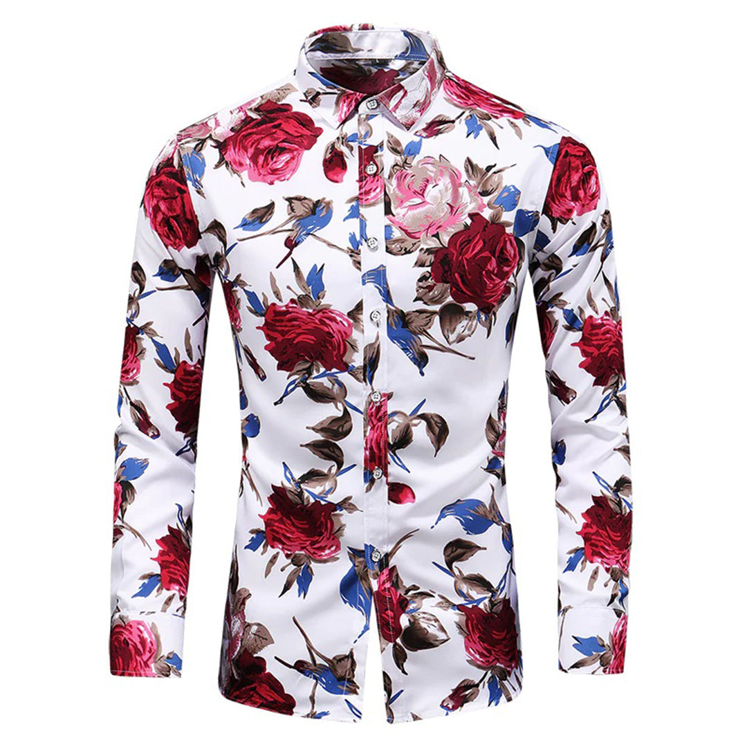 Chemise Florian | Motif Floral Élégant pour Homme, Tissu Respirant 8