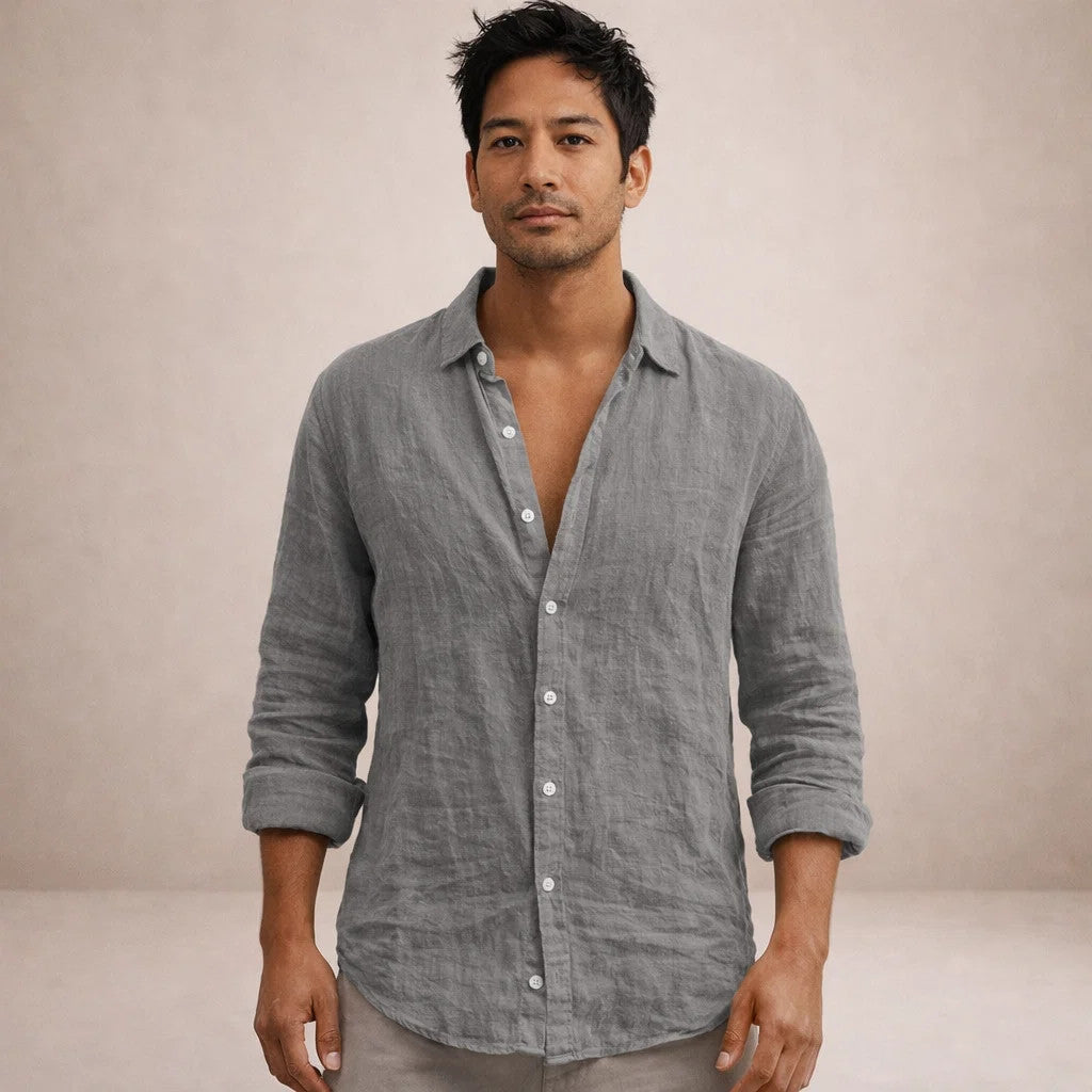 Chemise Noé | Chemise en Lin Léger à Coupe Regular pour Homme 1