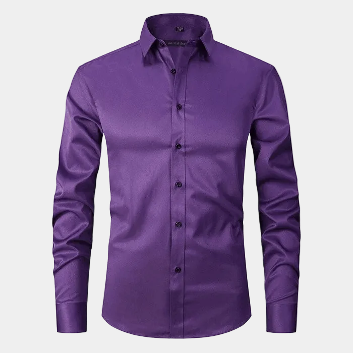 Chemise Unie Hugo | Manches Longues, Col Classique en Coton 0