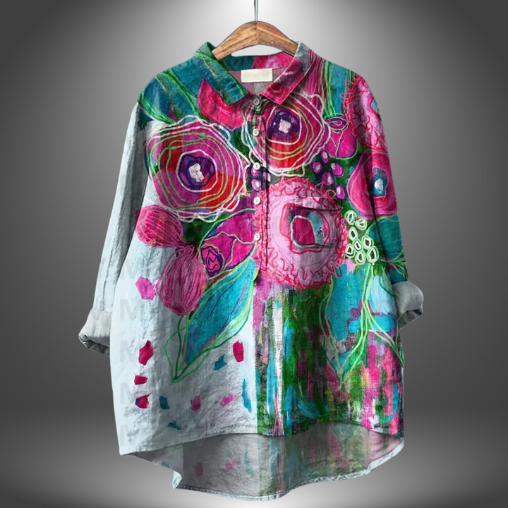Chemise Virginia | Motif Floral Artisanale, Confortable et Élégante pour Femme 2