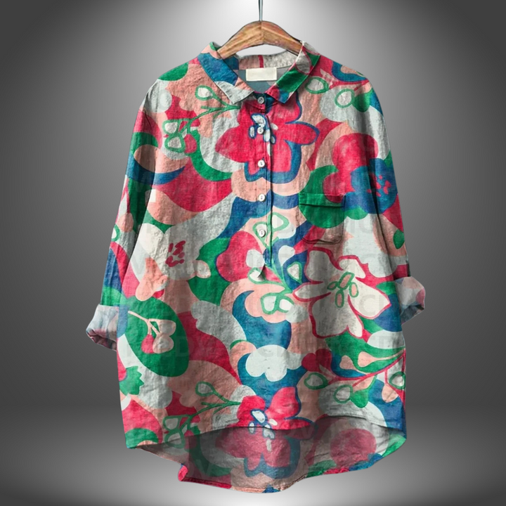 Chemise Virginia | Motif Floral Artisanale, Confortable et Élégante pour Femme 7