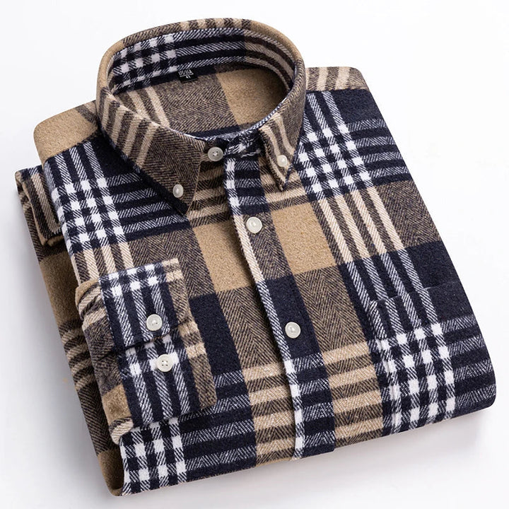Chemise à Carreaux Laurent | Élégance Moderne en Coton pour Homme 0