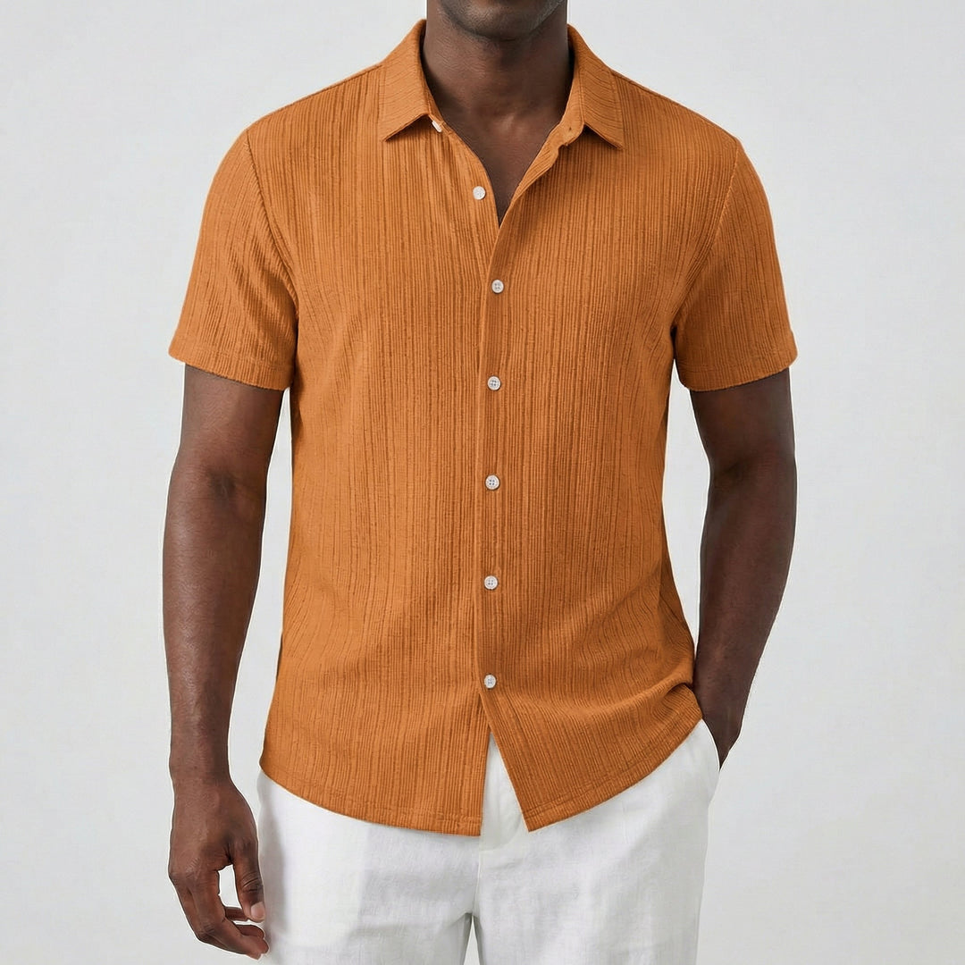 Chemise courte Jovan | Manches courtes, col classique, tissu léger estival 3
