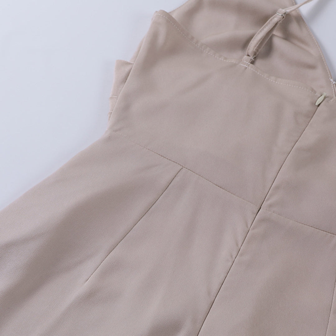Robe Satinée Victoire | Fente Latérale, Bretelles Fines, Glamour 14