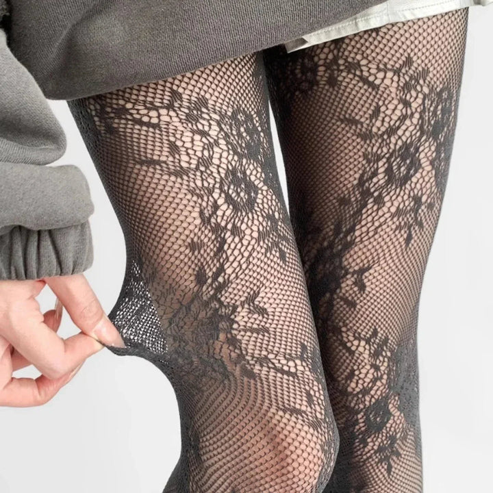 Collants Camélia | Dentelle Florale Élégante pour Femme 6
