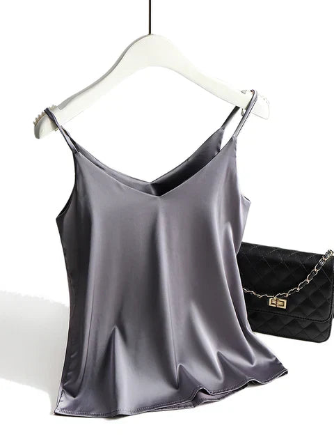 Débardeur Soelia Femme | Satin Éclatant, Bretelles Fines 2
