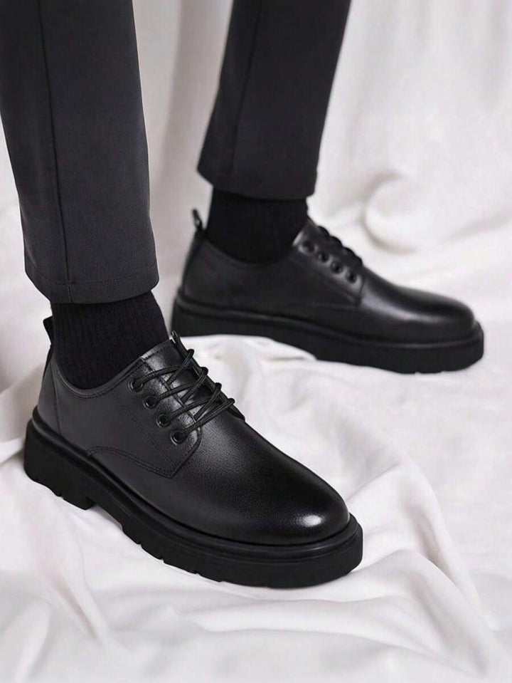 Derbies en Cuir Noir | Tige Basse & Semelle Épaisse 0