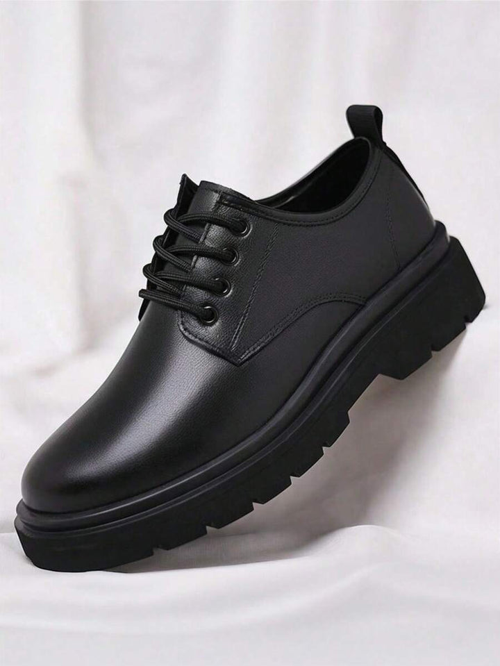 Derbies en Cuir Noir | Tige Basse & Semelle Épaisse 1