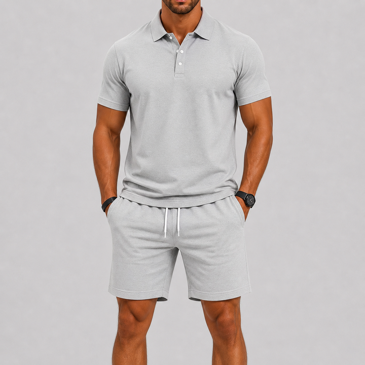 Ensemble Été Homme Louis | Polo Moderne & Short Léger en Tissu Doux 6