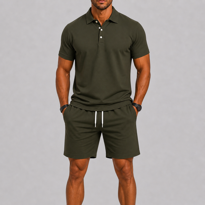 Ensemble Été Homme Louis | Polo Moderne & Short Léger en Tissu Doux 8