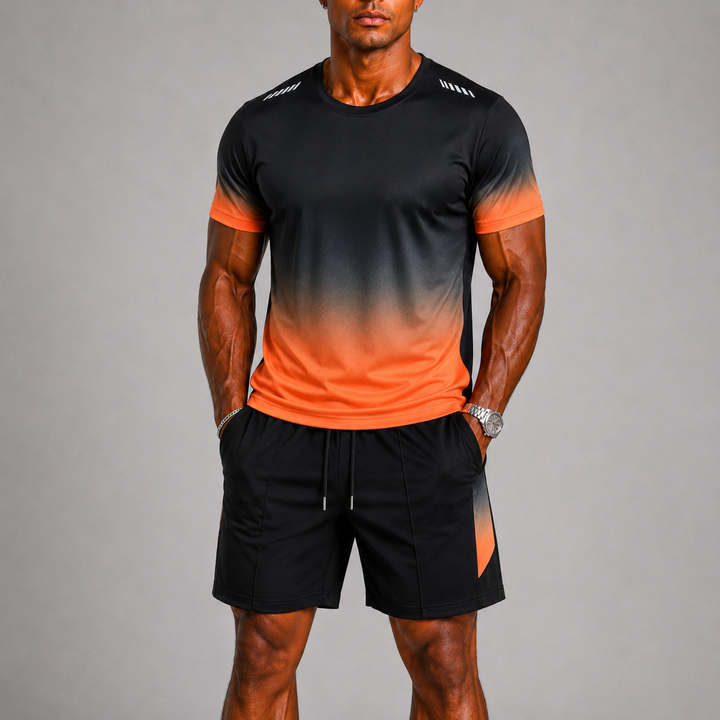 Ensemble Sportif Noé | T-shirt et Short à Séchage Rapide, Motif Dégradé 4