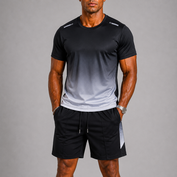Ensemble Sportif Noé | T-shirt et Short à Séchage Rapide, Motif Dégradé 5