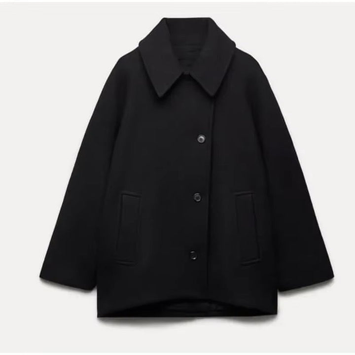 Manteau en Laine Oversize Amélie Femme - Noir