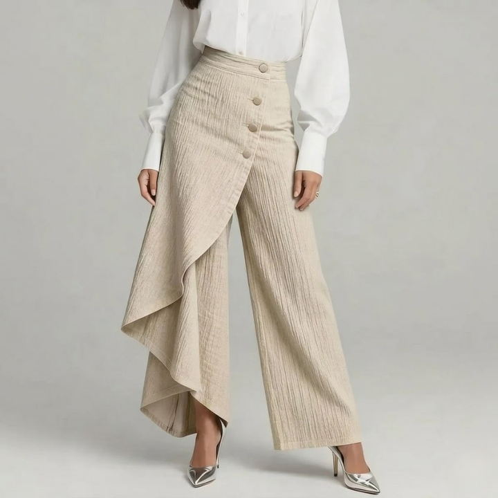 Jean Large Livia | Détail Asymétrique & Coupe Fluide pour Femme 4
