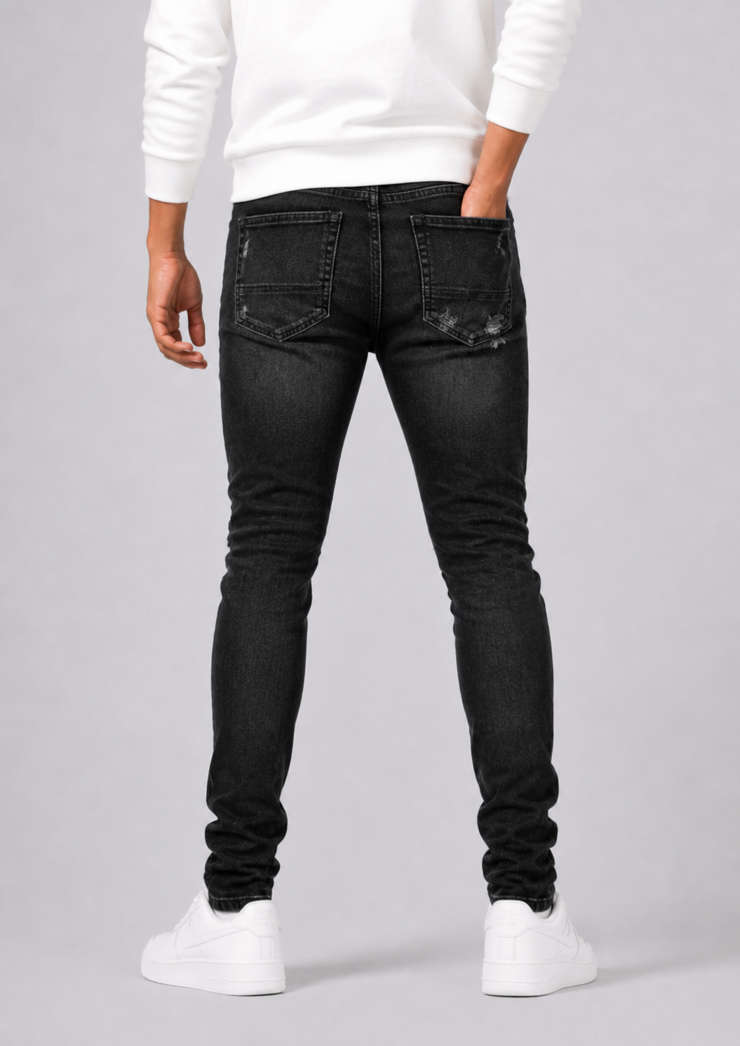 Jean slim Celvoir | Denim déchiré, coupe ajustée moderne 1