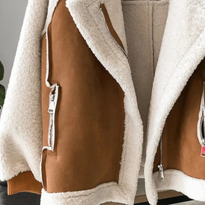 Manteau Anaïs pour femmes | Peau lainée douce, coupe oversize 4