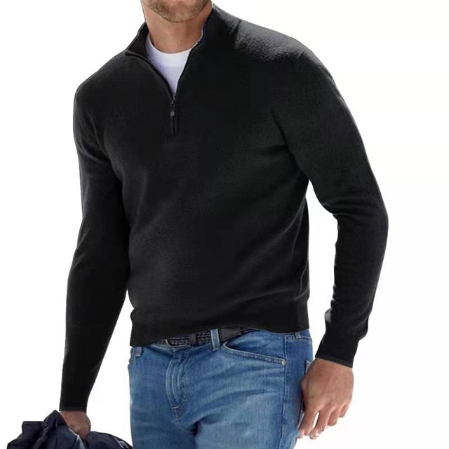 Pull Demi-Zippé Adrien Homme | Chaud, Doux et Ajusté 2