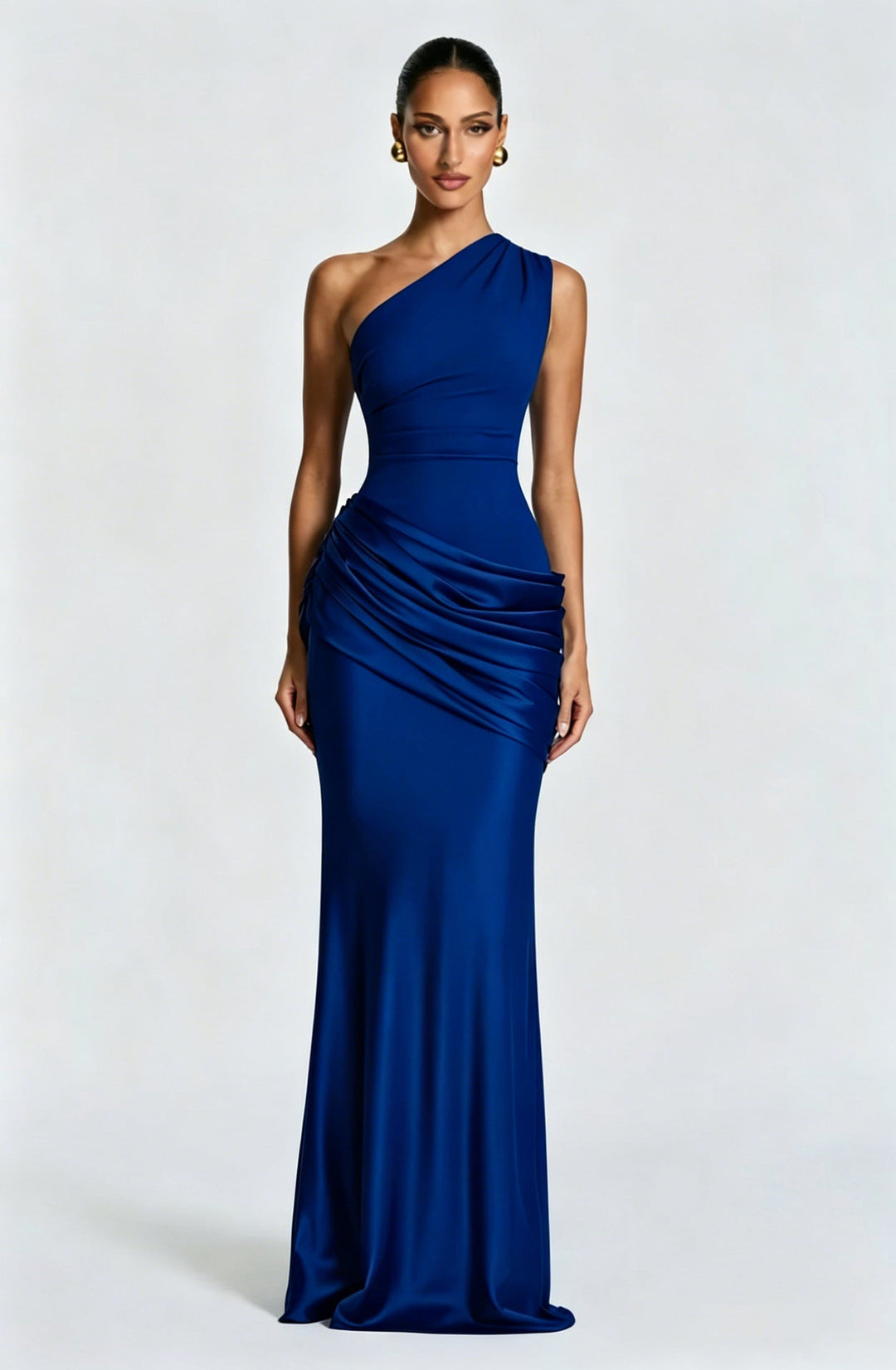Capucine Maxi Dress | One-Shoulder, Draped Detail, Elegance