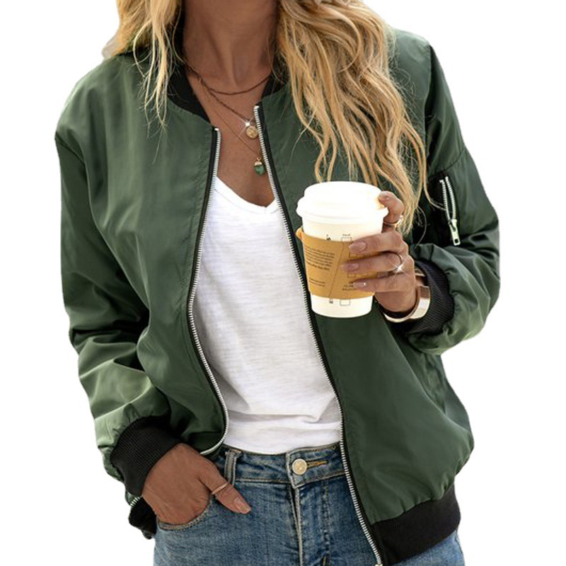 Veste Bomber Courte Lina Femme | Fermeture Zippée, Finitions Côtelées 2